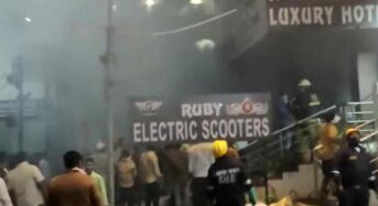 A fire at an e-scooter showroom in Secunderabad spreads to an adjoining hotel, killing 8