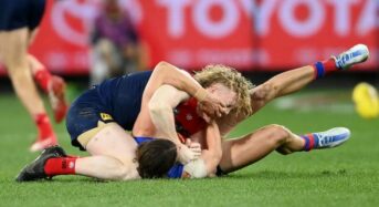 A possible eye-gouge by Brisbane Lions hero Jarrod Berry on Melbourne Lions Clayton Oliver will face MRO scrutiny