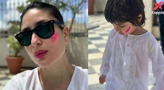 Holi: Kareena Kapoor posts colourful images of Taimur and Jehangir, prompting the question “aap bhi purane kapde pehente hai” from followers