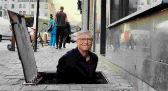 On World Toilet Day, Bill Gates enters a sewer in Brussels